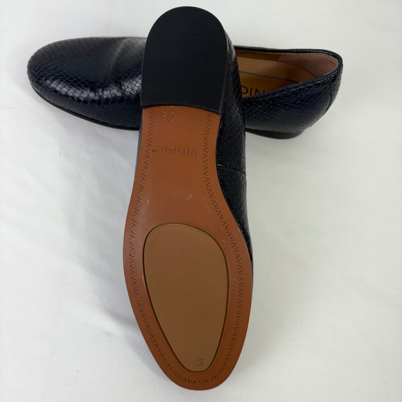 Vionic Willa Boa Black Snakeskin Print Leather Slip On Loafers Flats Size 5 - Picture 11 of 12